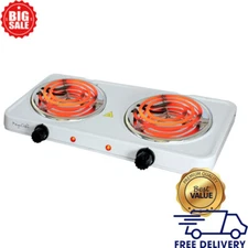  Electric Portable Lightweight Dual Coil Burner Cooktop Countertop Hot Plate