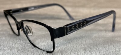 Kilter Eyeglasses Frame K5003-001 Kids Black Blue Half Rim Cat Eye 49-15-135