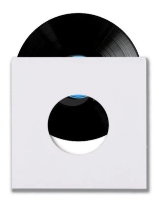 VALUEMAILERS 500 45 RPM 7" Record Inner Sleeves With Hole Heavy Weight 20# White Paper Acid