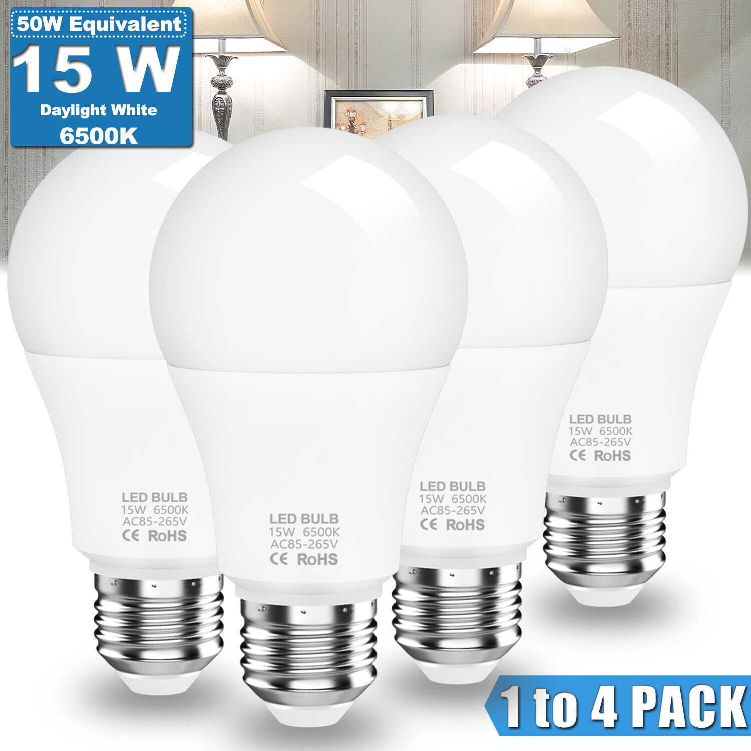 doe alstublieft niet koolstof Gewaad LED Light Bulbs 15W (150W Equivalent) E26 E27 Lamp 6500K Daylight Soft  White USA | eBay