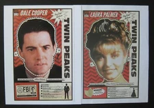 TWIN PEAKS LAURA PALMER & AGENT DALE COOPER CUT OUT MASK