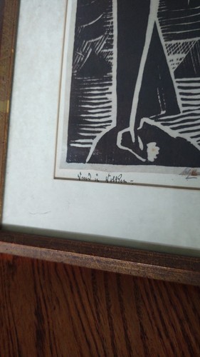 Impresión en madera EMMA SCHLANGENHAUSEN (1882-1947) artista gráfico y experimental - Imagen 3 de 5