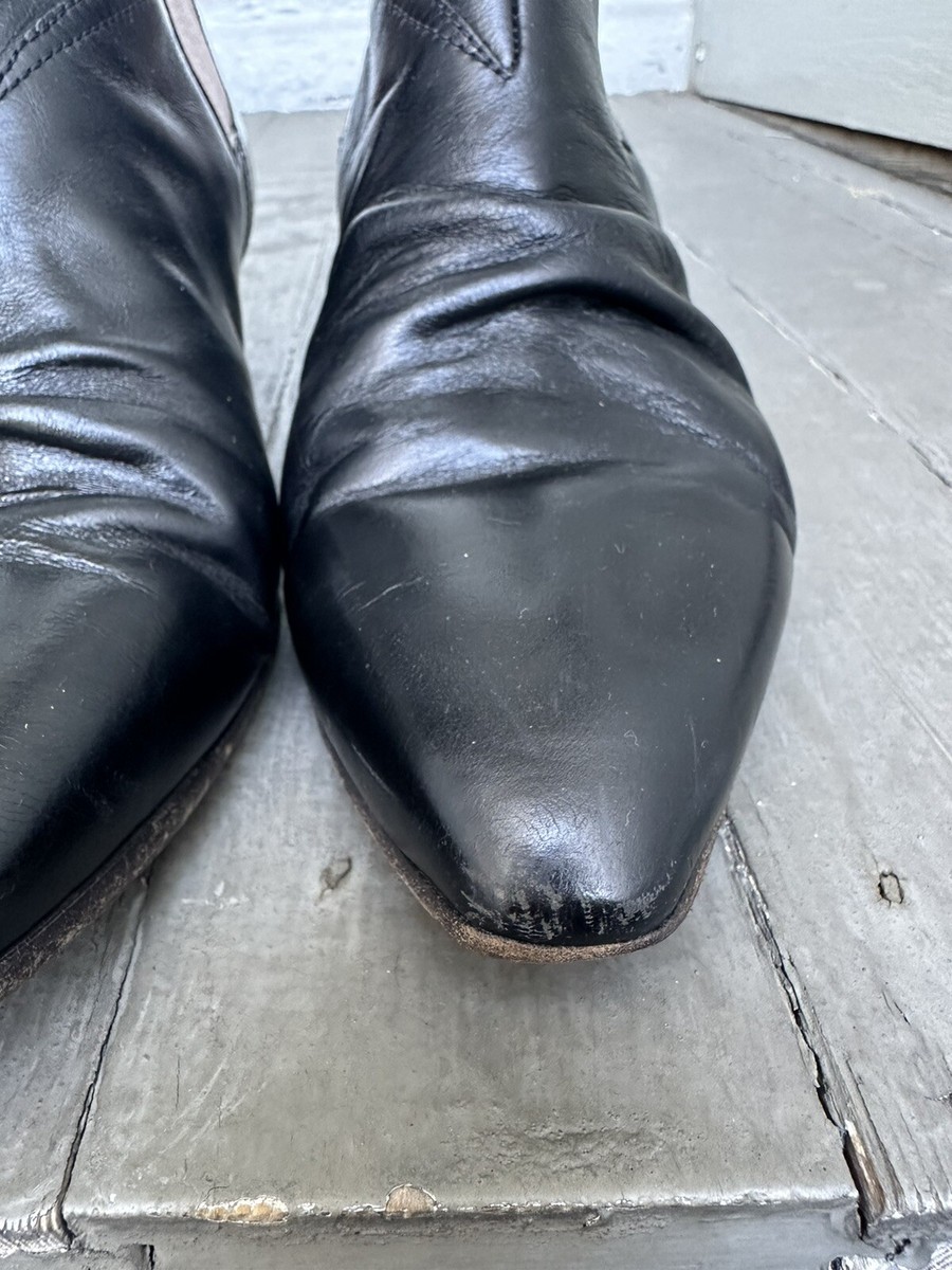 Celine Jacno Chelsea Leather Boots Calfskin Hedi Slimane Size 40