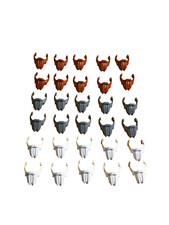 Playmobil, BEARDS,LOT OF 30 Pcs,Item # 596