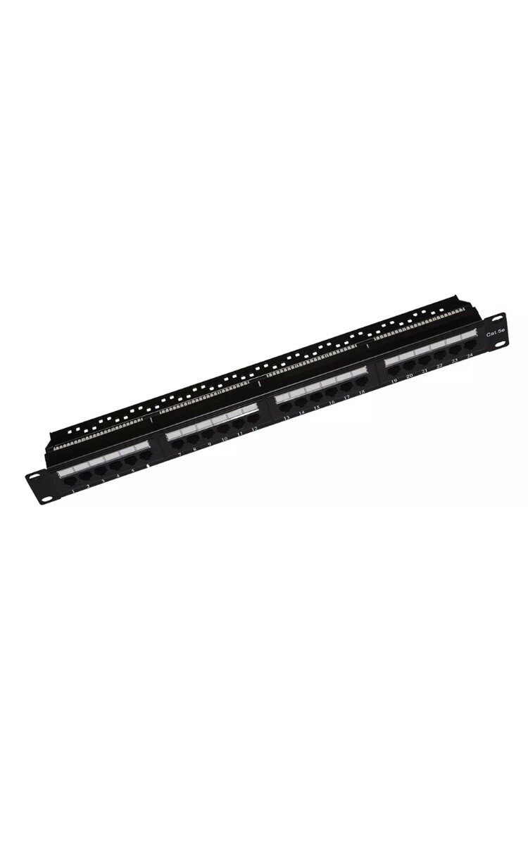 PATCH PANEL 24 PORTE CAT5E PER RACK 19'' CAT5 RJ45 UTP 8 CATEGORIA LINK LKP5E24U