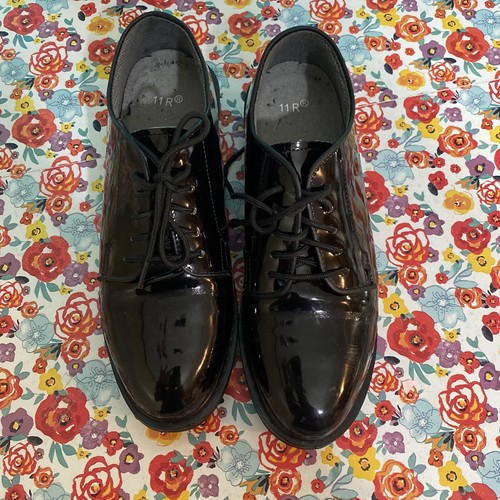 Black Oxford Dress Shoes Uniform High 