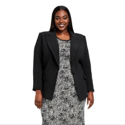 Sergio Hudson x Target-Women's Plus Size Tailored Blazer Black