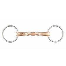 JP Korsteel Stainless Steel Copper Mouth Oval Link Loose Ring Snaffle Bit