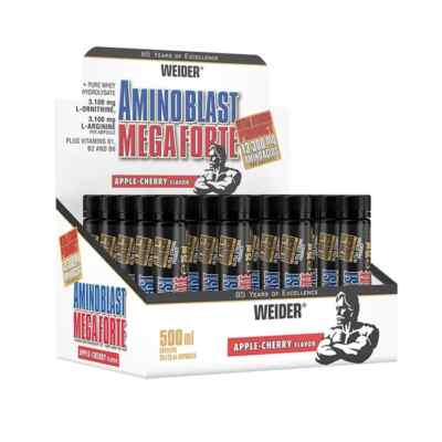 Weider Amino Blast Mega Forte 20 x 25 ml Trinkfläschchen EAAs  Aminos (77,78 /l)