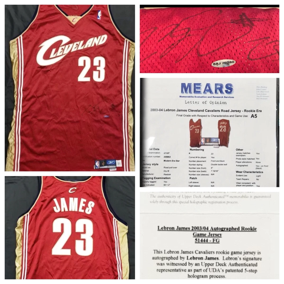 Lot Detail - Lebron James 2003-04 Cleveland Cavaliers Game Worn Home Jersey  (Rookie Season)