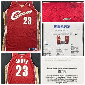 lebron james game used jersey
