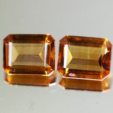 4.68CT DAZZLING UNIQUE 2 PCS 100 NATURAL CITRINE