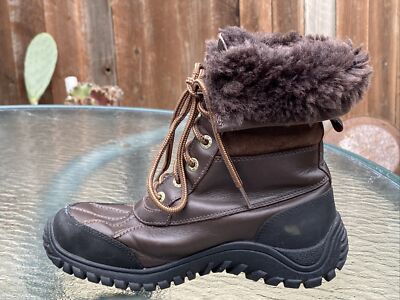 Ugg Adirondack Boot II Brown Leather Waterproof Womens 5446 Size