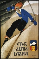 Fashion Ski Girl Race Winter Sport Spain Skiing Vintage Poster Repro FREE SH