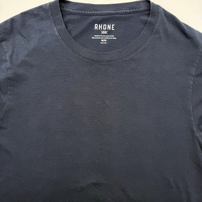 Rhone Men's Medium Short Sleeve Crew Neck Lightweight Blue