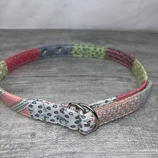 Vineyard Vines Youth Large Patchwork D-Ring Cinch belt Cotton Frogs Whale
