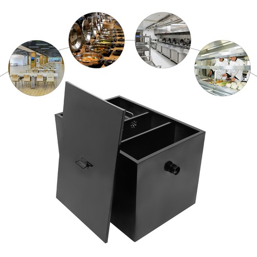 15L Commercial Grease Trap Interceptor Side Inlet 50 lbs Oil Water Separator