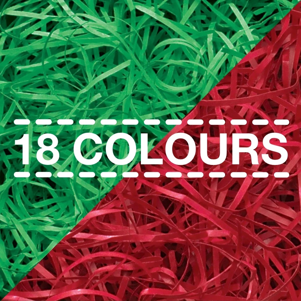 LUXURY Shredded Coloured KRAFT Paper - Christmas Gift Box Hamper Filler Shred