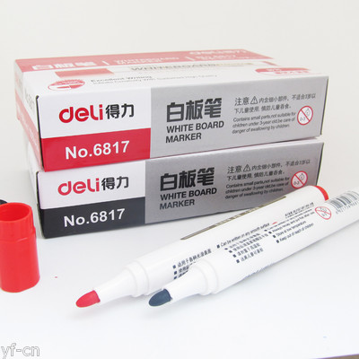 1pc Deli Whiteboard Marker Pen White Board Marker Pen 2mm Thin Tip No.6817