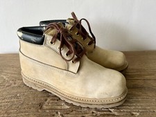 Vintage RAILROAD BOOT CO. Genuine Suede Ankle Boots Honey Beige Colour Size 5.5