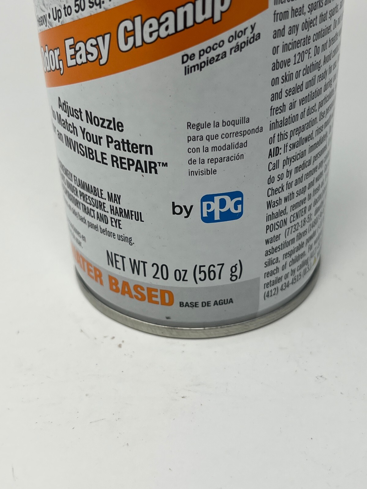 6 Pack Homax WALL TEXTURE 20oz White ORANGE PEEL Nozzle WATERBASED