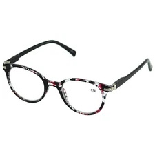Reading Eyeglasses Clear Lens Oval Reader Unisex Rhinestone Power Strength 250