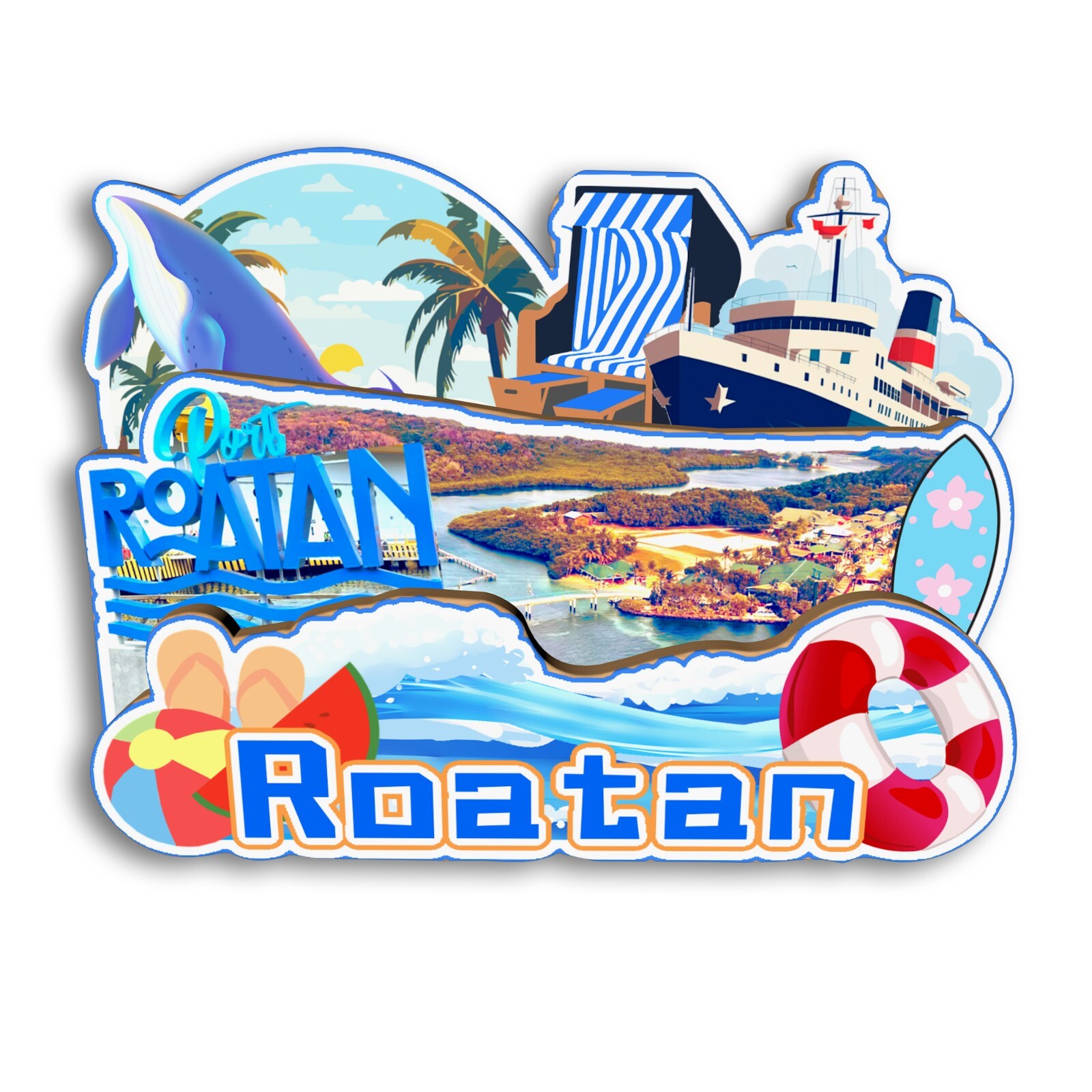 Honduras Refrigerator magnet 3D travel souvenirs wood craft