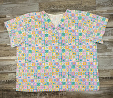 Scrub top hearts multicolor Nurse Medical