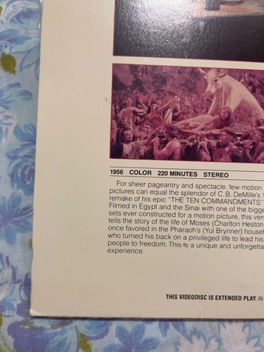 Stereo LASER DISC The Ten Commandments Extended Play paramount VideoDisc 1986 Ch - Picture 12 of 13