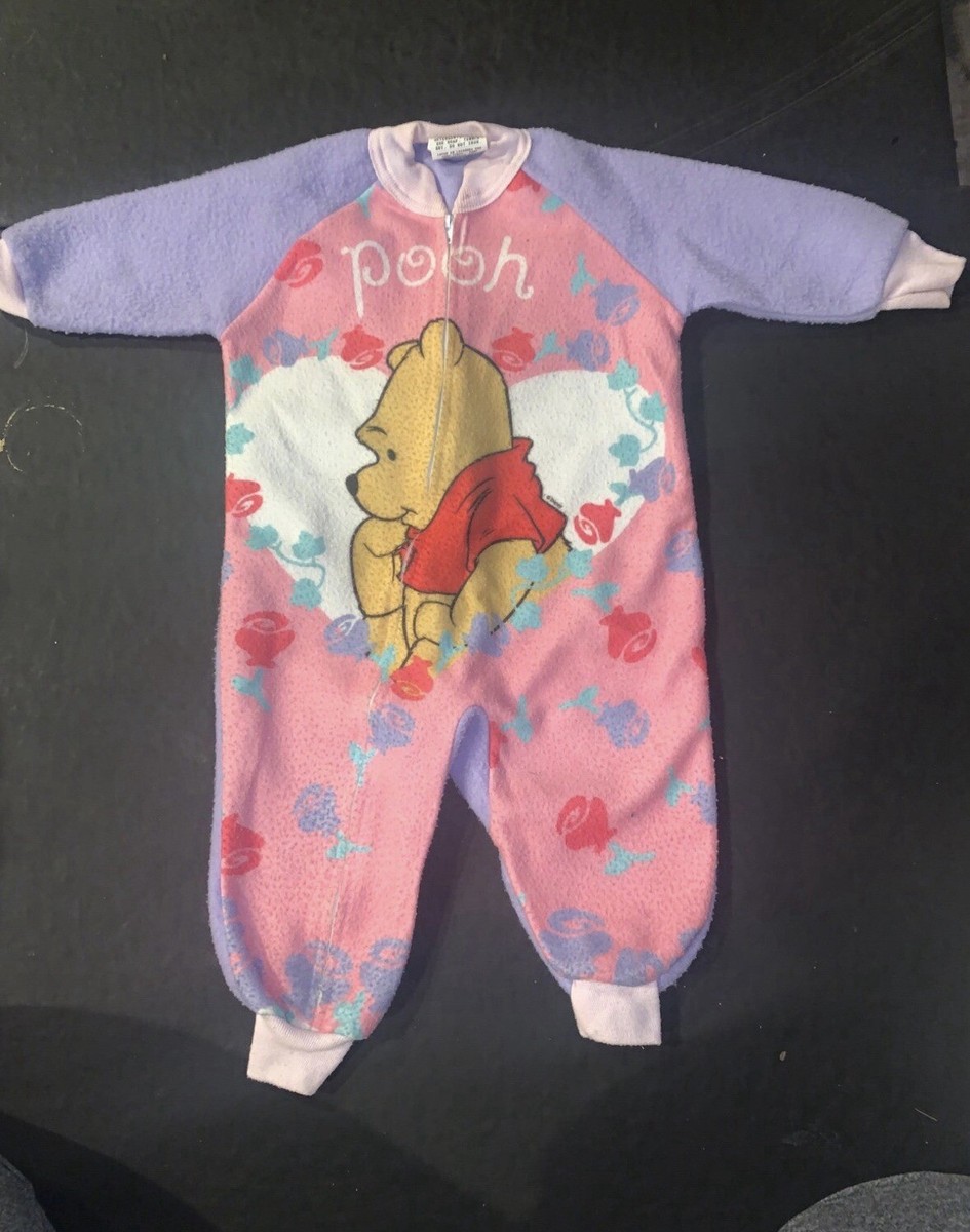 Vintage Disney Winnie the Pooh Pajamas Youth 1T Toddler Girls