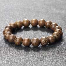 Natural Wooden Beads Bracelet Tibetan Buddha Rosary Handmade Bracelets Men Women