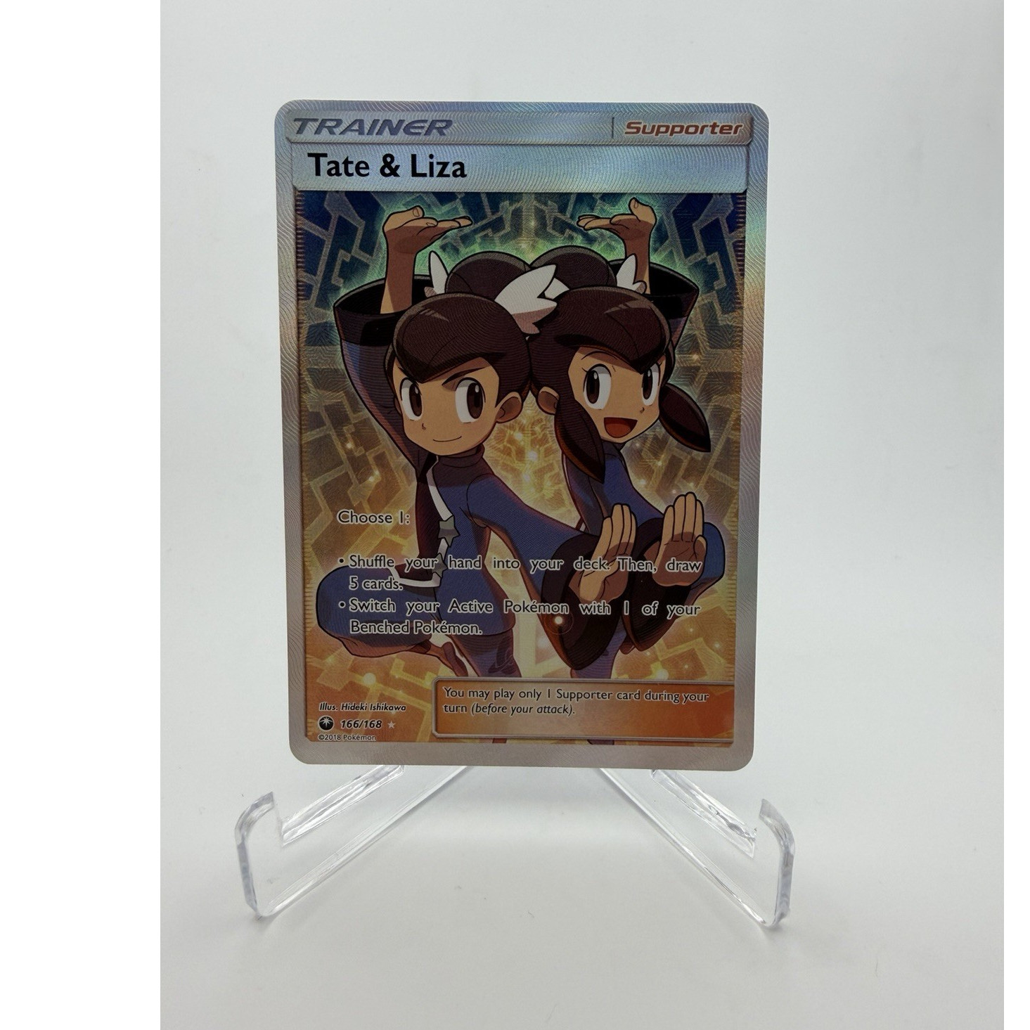 Tate & Liza 166/168 SM-Celestial Storm Ultra Rare Full Art Holo Pokémon TCG EN
