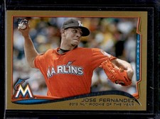 2014 Topps Gold #413 Jose Fernandez SERIAL # 0990/2014