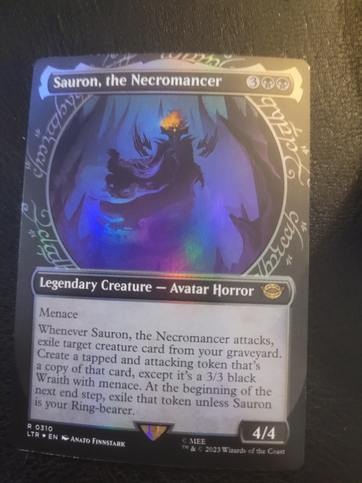 FOIL Sauron, the Necromancer (Showcase) 310 LTR Lord of the Rings MTG Magic LP