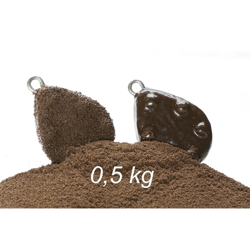 Poudre plastifiant plomb Alciumpeche gros grain marron 500g revêtement lests