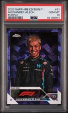 Psa 10 2023 Topps Chrome Sapphire Formula 1 F1 Alexander Albon Purple /10 #61