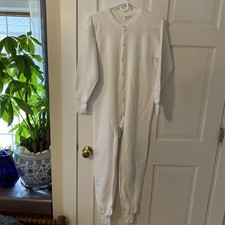 Vintage Montgomery Ward One Piece Fleece Long Johns Butt Flap Mens 42