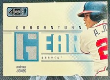 2002 Upper Deck 40 Man Gargantuan Gear Andruw Jones Game-Worn Jersey #G-AJ