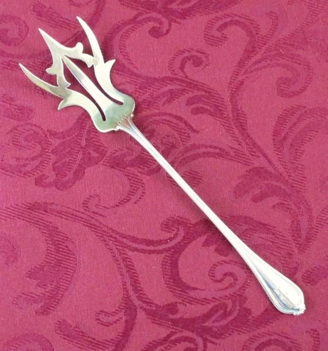 PAUL REVERE -  Antique STERLING Silver  8" LETTUCE FORK Gold Wash - TOWLE c.1906