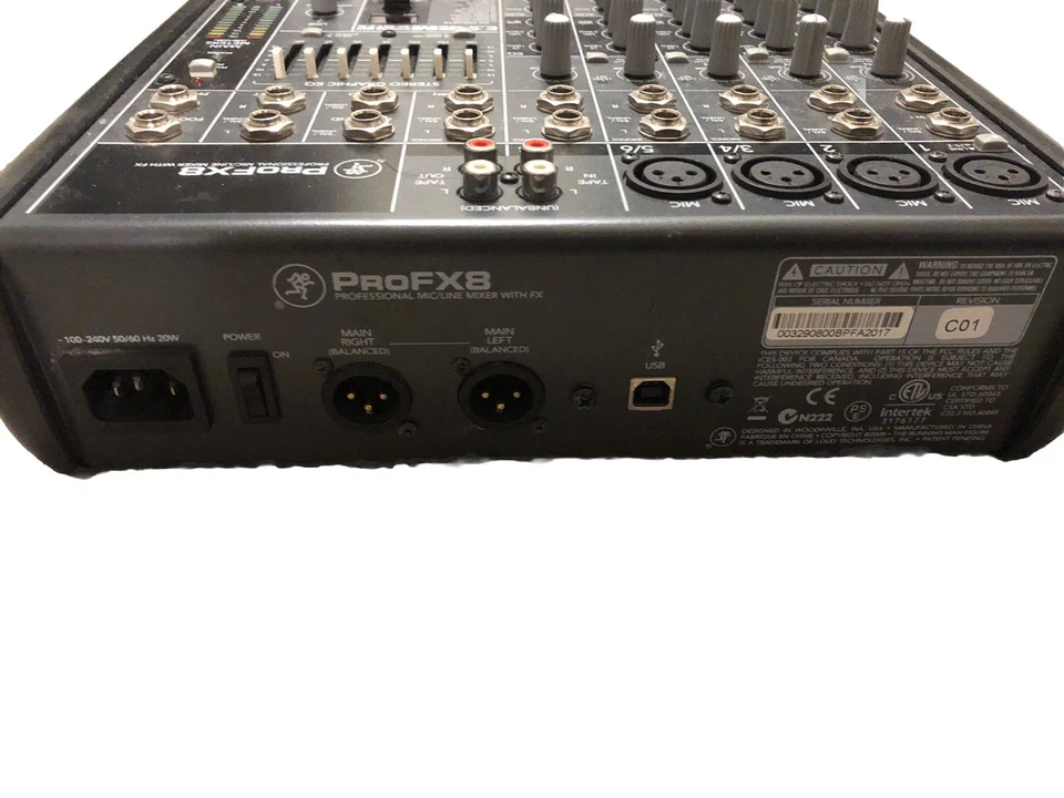 Mackie PROFX8 8-Channel Professional Effects Mixer *works But Gets Hot Sometimes - Image 2 of 4