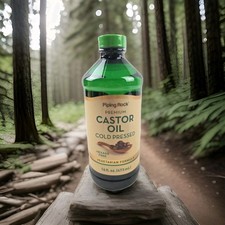 Premium Castor Oil Cold Pressed Hexane Free Vegetarian Formula Topical Oil 16oz