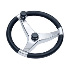 Schmitt Marine Evo Pro 316 Cast Stainless Steel Steering Wheel w/Control Knob...