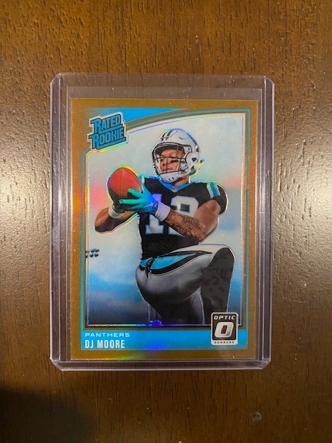 DJ MOORE 2018 Donruss Optic #166 Bronze Holo Prizm Rated Rookie RC