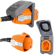 SmartPlug 30 Amp Non Metallic Gray Inlet Plug Combo - Boat RV SMARTP