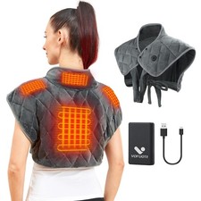 Vofuoti Portable Heating Pad for Neck and Shoulders, Cordless Gray
