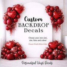 Custom Event Backdrop Vinyl Decal Sticker Sign Party Personalised Decor Vinyl