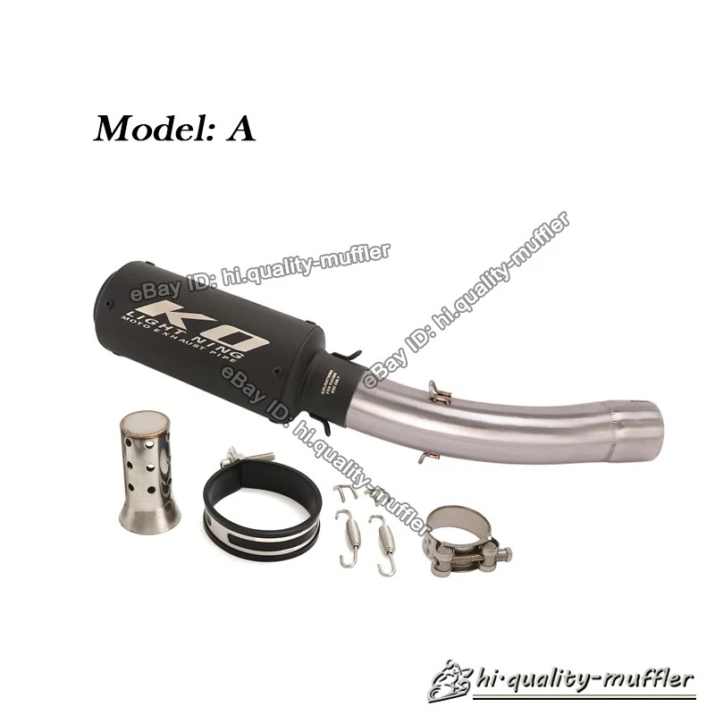 Tubo de enlace de escape medio + silenciador de 51 mm con DB Killer para Kawasaki Versys 1000 Foto 2 de 4