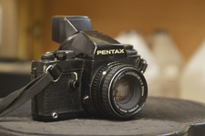 Pentax LX 35mm SLR Film Camera Black SMC M 50mm f/1.4 with FC-1 viewfinder