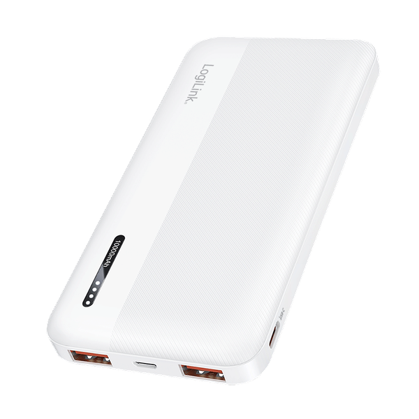 Power Bank Lipo 10000Mah Powerbank 2X USB-A + USB-C Pd 20W Weiß-image