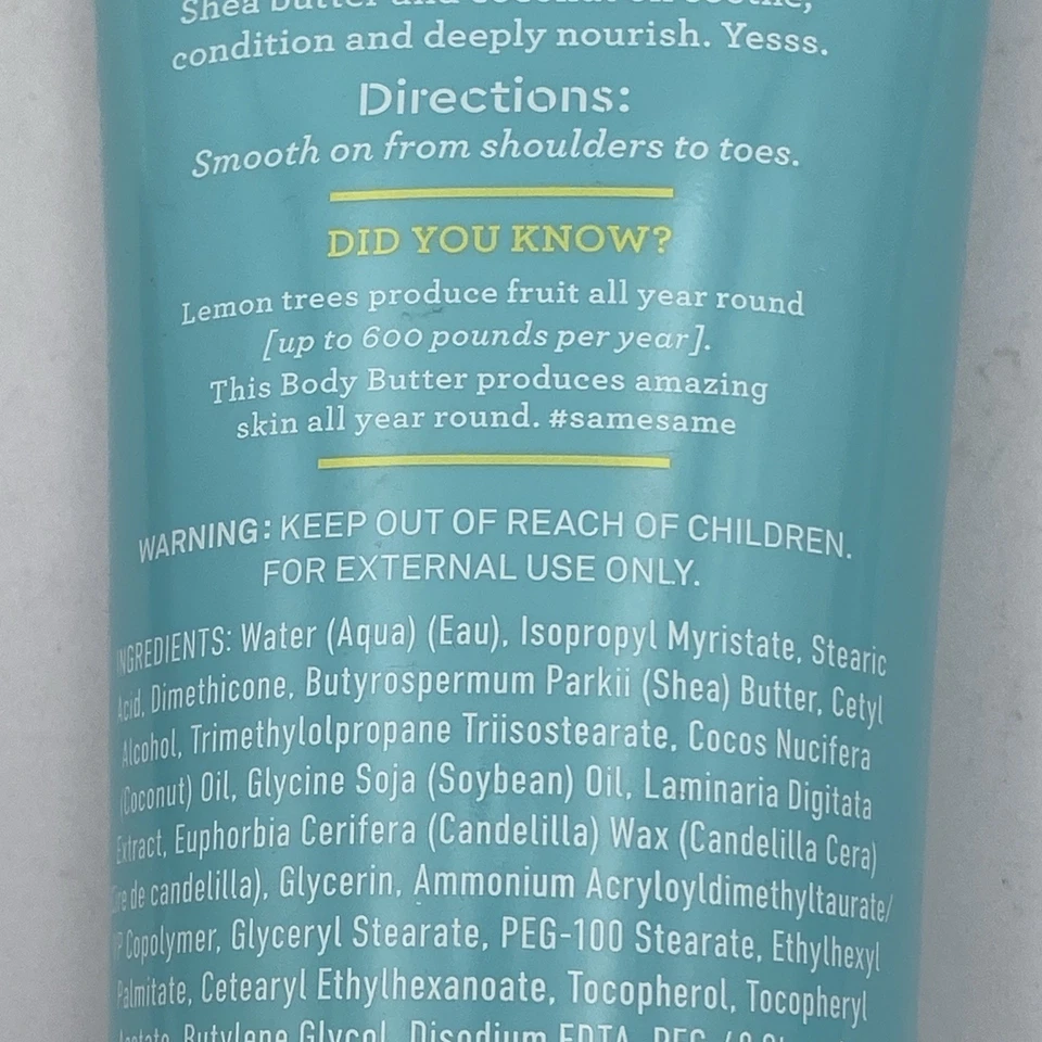 Bliss Body Butter Loción Limón Salvia 6.7 Fl Oz Máxima Hidratante NUEVO Vegano Foto 4 de 4